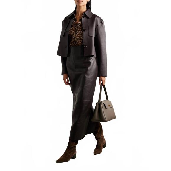 NEW THEORY crop trench jacket in cacoa - Picture 5 of 5